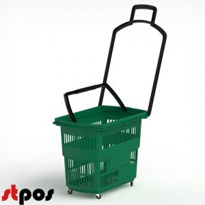Корзина тележка пластиковая 4 колеса 30л.jpeg