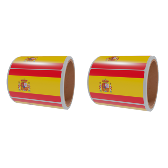 sk_НАБОР Рулон этикетки самоклеящиеся, Флаг Испании, 20х30мм (250 шт) - 2 рулона