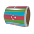 Рулон этикетки самоклеящиеся, Флаг Азербайджана, 20х30мм, 250шт в рулоне