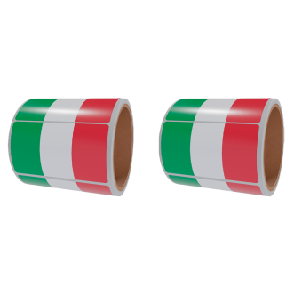 sk_НАБОР Рулон этикетки самоклеящиеся, Флаг Италии, 20х30мм (250 шт) - 2 рулона