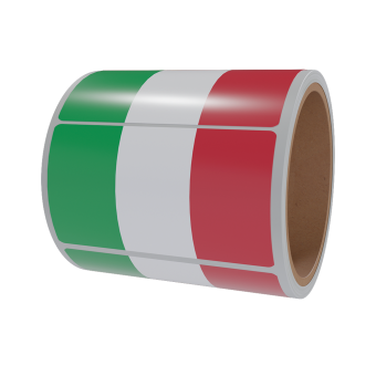 sk_Рулон этикетки самоклеящиеся, Флаг Италии, 20х30мм, 250шт в рулоне