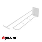 Крючки для крепления в картон с держателем ценника винтом и гайкой (двойной) HOOK-SCR,250 мм, 0,8кг