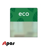 Шелфстоппер STPOS nature из ПЭТ 0,3мм в ценникодержатель, 70х75 мм "eco", зеленый тон