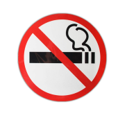 Наклейка "Не курить" круг d150
