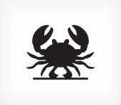Меловой ценник-фигура "КРАБ" для нанесения меловым маркером, BB CRAB, А4, толщина ПВХ 3мм, черная