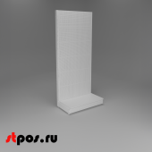 НАБОР Стеллаж 25/70 ПЕРФОРИРОВАННЫЙ пристенный2250х1000хо500, 1 полка + плинтус, RAL9016, Белый