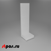 НАБОР Стеллаж 25/70 ПЕРФОРИРОВАННЫЙ пристенный1900х500хо500, 1 полка + плинтус, RAL9016, Белый