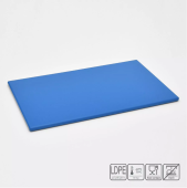 Доска разделочная гладкая матовая, 530х325х15мм, полиэтилен, Синяя