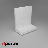 НАБОР Стеллаж 25/70 ПЕРФОРИРОВАННЫЙ пристенный1200х1000хо500, 1 полка + плинтус, RAL9016, Белый