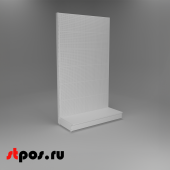 НАБОР Стеллаж 25/70 ПЕРФОРИРОВАННЫЙ пристенный2250х1330хо500, 1 полка + плинтус, RAL9016, Белый