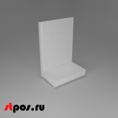 НАБОР Стеллаж 25/70 ПЕРФОРИРОВАННЫЙ пристенный1200х800хо500, 1 полка + плинтус, RAL9016, Белый