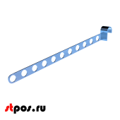 Кронштейн 430мм, с зацепом на круглую штангу 30х15, Хром