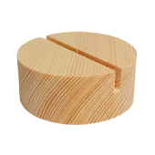НАБОР Держатель ценника деревянный, круглый,диам.40х19 мм,горизонт., светлого цвета - 12 шт