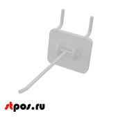Крючки для крепления в перфорацию 1-2 мм HOOK-MP (одинарный), 100 мм, Белый