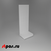 НАБОР Стеллаж 25/70 ПЕРФОРИРОВАННЫЙ пристенный1900х665хо500, 1 полка + плинтус, RAL9016, Белый