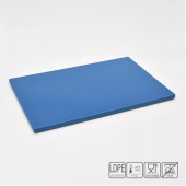 Доска разделочная гладкая матовая, 600х400х20мм, полиэтилен, Синяя