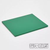 Доска разделочная гладкая матовая, 325х265х10мм, полиэтилен, Зеленая