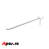 Крючок для экономпанели одинарный 275мм, d6, RAL9016 Белый.