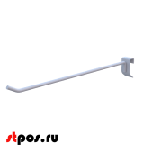 Крючок на прямоуг. трубу 30х15, d-8, L-350мм. Цвет белый муар