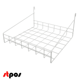Полка на сетку (решетку) усиленная 50x350x290мм, RAL9016, Белый