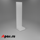 НАБОР Стеллаж 25/70 ПЕРФОРИРОВАННЫЙ пристенный2250х500хо500, 1 полка + плинтус, RAL9016, Белый