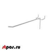 Крючок для экономпанели одинарный 175мм, d4, RAL9016, Белый