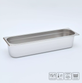 Гастроёмкость из нержавеющей стали 530х162х150 мм (GN2/4 h150), 8,4 л