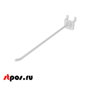 Крючок на экономпанель HOOK-EP, одинарный, 200мм, макс.нагрузка 0,6кг, Белый