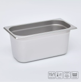 Гастроёмкость из нержавеющей стали 325х176х150 мм (GN1/3 h150), 4,9 л