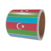 Рулон этикетки самоклеящиеся, Флаг Азербайджана, 20х30мм, 250шт в рулоне