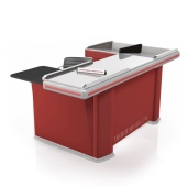 Кассовый бокс Stream-XL-200 v2.0 (шлиф. нерж., б/вырезов, шир.накоп),Шагрень,RAL6029,Зеленый,Левый