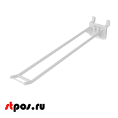 Крючок на экономпанель HOOK-EP, двойной, 250мм, макс.нагрузка 0,6кг, Белый
