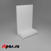 НАБОР Стеллаж 25/70 ПЕРФОРИРОВАННЫЙ пристенный1550х1000хо500, 1 полка + плинтус, RAL9016, Белый