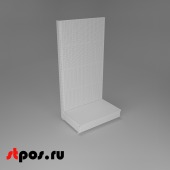 НАБОР Стеллаж 25/70 ПЕРФОРИРОВАННЫЙ пристенный1550х800хо500, 1 полка + плинтус, RAL9016, Белый