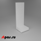 НАБОР Стеллаж 25/70 ПЕРФОРИРОВАННЫЙ пристенный1550х500хо500, 1 полка + плинтус, RAL9016, Белый