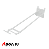 Крючки для крепления в картон с держателем ценника (двойной) HOOK-PH-CR, 250 мм, нагрузка 0,4 кг