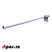 Крючок на штангу RS (TOP) 494 30х15мм (овал) с усиленным зацепом, 300мм, d8, хром