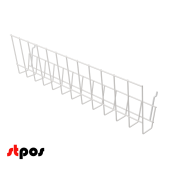 Полка-газетница для экономпанели 603х105х170мм, RAL9016, Белый