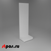 НАБОР Стеллаж 25/70 ПЕРФОРИРОВАННЫЙ пристенный2250х665хо500, 1 полка + плинтус, RAL9016, Белый