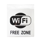 Табличка "Wi-Fi" на двустороннем скотче 200х200 мм