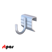 Крючок-зацеп на штангу 40х20 (профиль) для подвешивания бытовой техники, цинк-хром, 25мм, d6мм