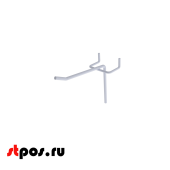 Крючок для экономпанели одинарный  75мм, d4, RAL9016, Белый