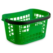 Корзина покупательская пластиковая с 1 пластиковой ручкой FIT 26л (ИСПАНИЯ), Зеленый