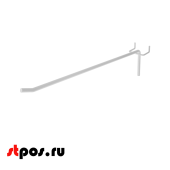 Крючок для экономпанели одинарный 275мм, d4, RAL9016 Белый.