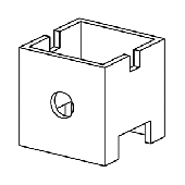 Скоба (квадрат) крепления решетки (сетки) d4-10мм, MS19, Цинк-хром