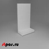 НАБОР Стеллаж 25/70 ПЕРФОРИРОВАННЫЙ пристенный1900х1000хо500, 1 полка + плинтус, RAL9016, Белый