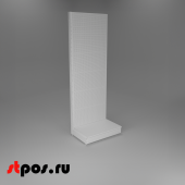 НАБОР Стеллаж 25/70 ПЕРФОРИРОВАННЫЙ пристенный2250х800хо500, 1 полка + плинтус, RAL9016, Белый