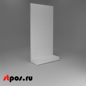 НАБОР Стеллаж 25/70 ПЕРФОРИРОВАННЫЙ пристенный2600х1250хо500, 1 полка + плинтус, RAL9016, Белый