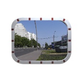 Зеркало обзорное уличное прямоугольное, со световозвращателями, 800х600 DL
