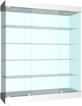 Витрина В-6 стеклянная, без тумбы, 4 полки, 1400х450х1800мм, Зеленый_1